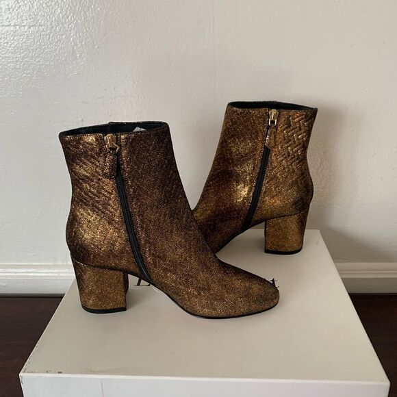 L.K.Bennett London warm gold Lea jourdan ankle boots size 5,5, E U 36 - Picture 9 of 16